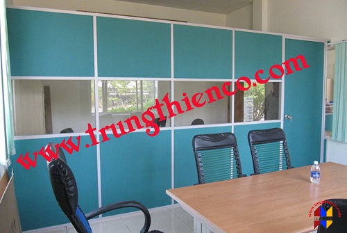 Loại vách ngăn cố định được dùng phổ biến vào những văn phòng làm việc của những công ty